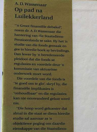 Op pad na Luilekkerland deur A.D. Wassenaar