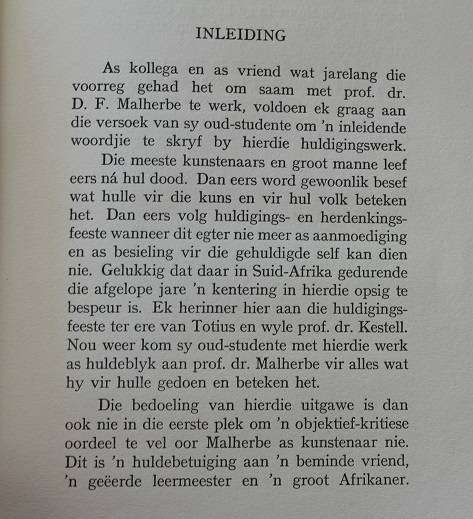 Die mens en sy kuns deur D.F. Malherbe