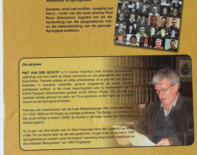 Paul Roos se Springbokke deur Piet van der Schyff. Geteken !!