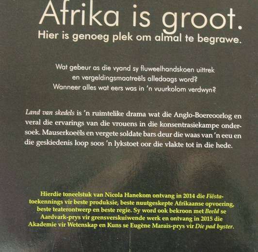 Land van Skedels deur Nicola Hanekom. Drama