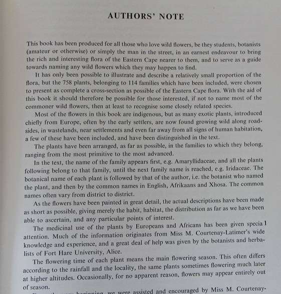 Wild Flowers of the Eastern Cape Province by A. Batten & H. Bokelmann