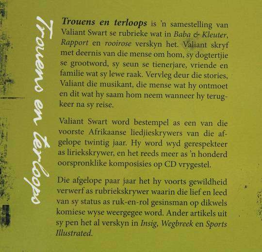 Trouens en terloops deur Valiant Swart