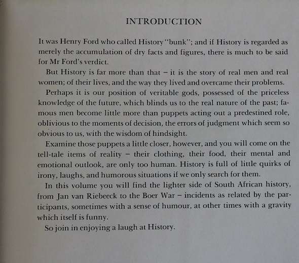 1652 and so forth by Jose Burman. Humorous incidents of South African history.