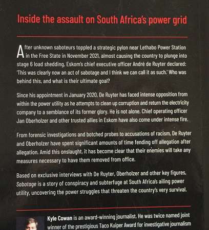 Sabotage by Kyle Cowan. Eskom under siege.