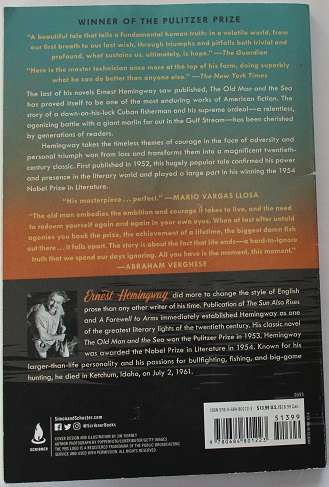 The old man and the sea by Ernest Hemingway