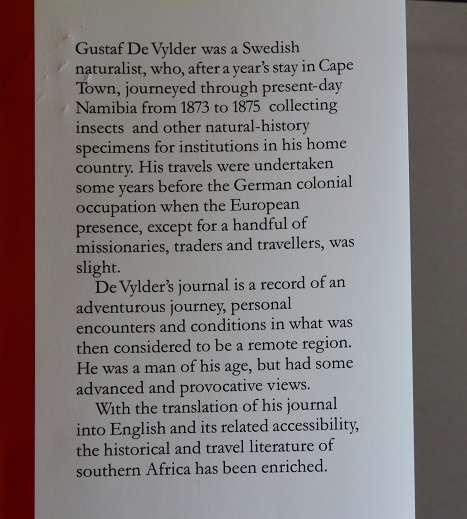 The Journal of Gustaf de Vylder edited by I & J. Rudner. VRS second series no. 28