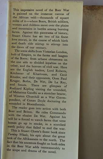 Rags of Glory by Stuart Cloete. Boer War novel.