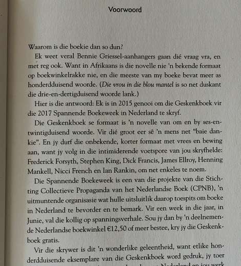 Die vrou in die blou mantel deur Deon Meyer. 'n Griesel-dossier