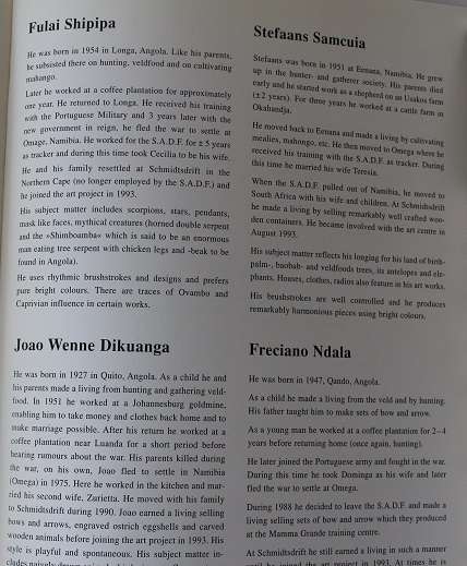 Contemporary art of !Xu & Khwe. Text by Elizabeth Rankin. Kimberley South Africa