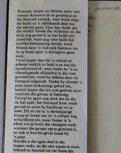 Jasper in die Wildernis deur C.F. Beyers Boshoff. Jasper reeks nr. 8