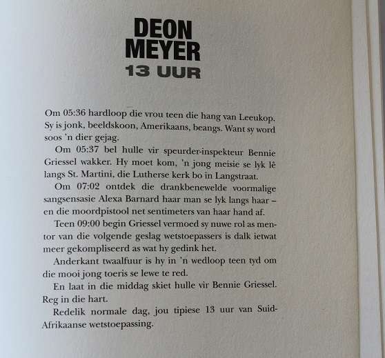 13 Uur deur Deon Meyer