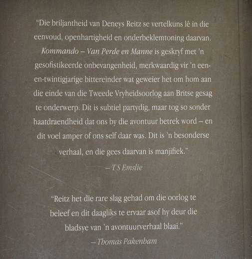 Kommando---van perde en manne--- deur Deneys Reitz. 'n Boere-joernaal van die Anglo-Boereoorlog