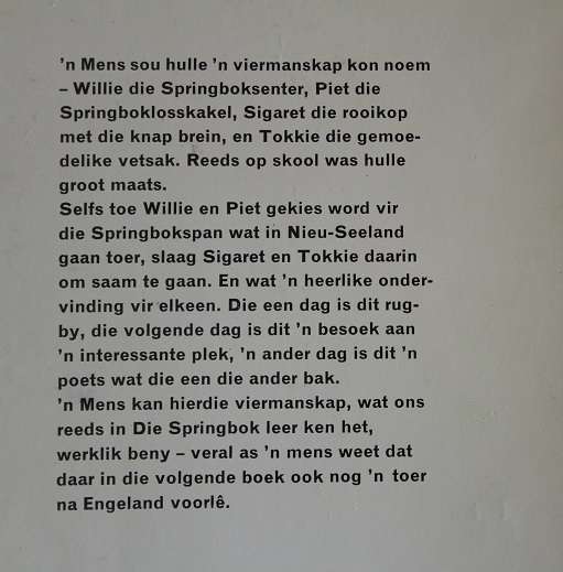 Die Silwervaring deur I. D. du Plessis. Rugby-verhaal vir die jeug.