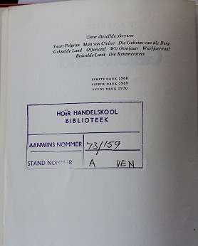 Gelofteland deur F.A. Venter