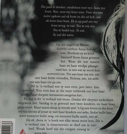 Dis ek, Anna deur Elbie Lötter. Gebaseer op 'n ware verhaal.