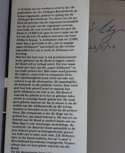 Die Afrikaner-Broederbond : Eerste 50 jaar deur A.N. Pelzer