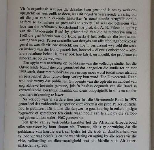 Die Afrikaner-Broederbond : Eerste 50 jaar deur A.N. Pelzer