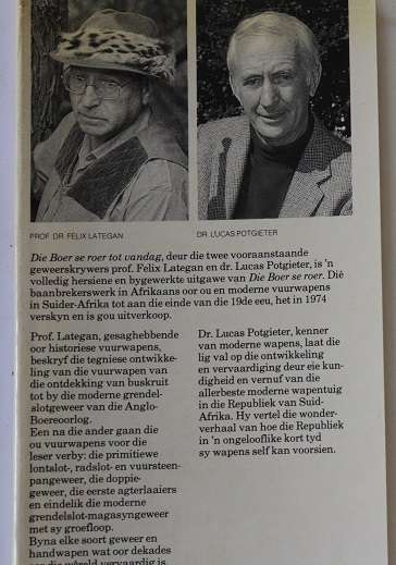 Die Boer se Roer tot vandag deur Felix Lategan en Dr. Lucas Potgieter.