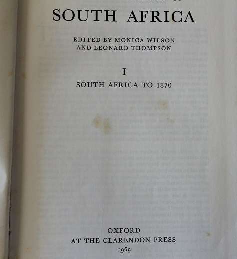 Oxford history of South Africa to 1870 volume 1--Wilson and Thompson