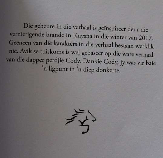 Deur die vuur deur Alita Steenkamp. Verhaal geïnspireer deur die brande in Knysna 2017