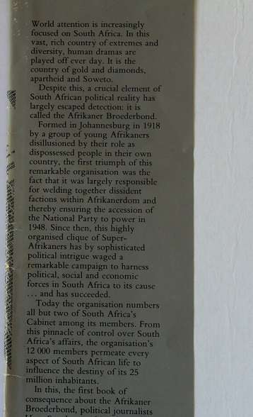 The Super-Afrikaners by I. Wilkens & Hans Strydom. Inside the Afrikaner Broederbond