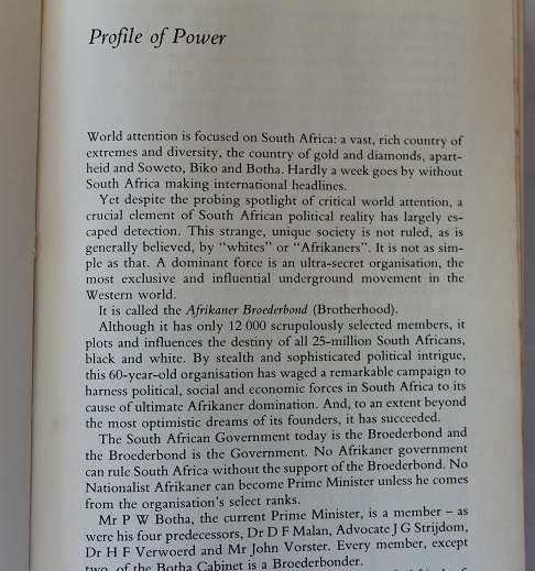The Super-Afrikaners by I. Wilkens & Hans Strydom. Inside the Afrikaner Broederbond