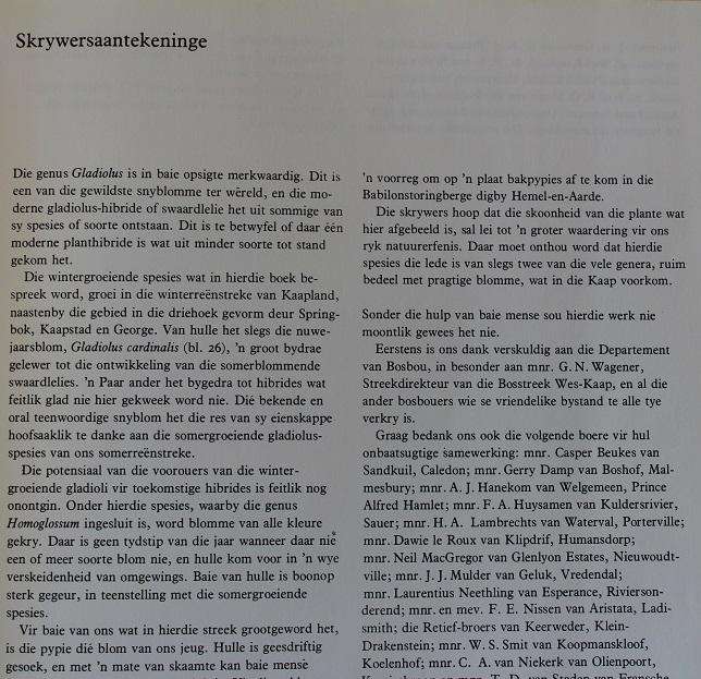 Die wintergroeiende Gladioli van Suid-Afrika deur G.R. Delpierre & N.M. du Plessis