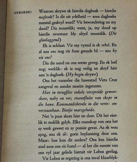 Dagboek van 'n soldaat deur N.P. van  Wyk Louw. 'n Hoorspel.