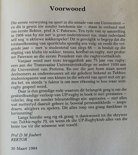 Tukkie -rugby 75 deur D.H.Heydenrych
