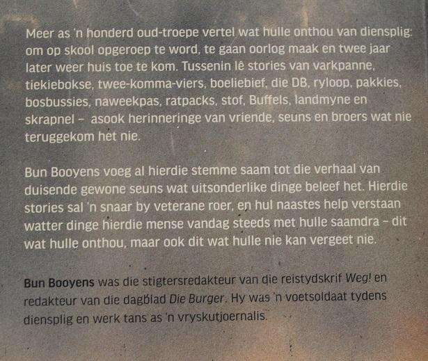 Troep deur Bun Booyens. Die dinge wat hulle saamdra.