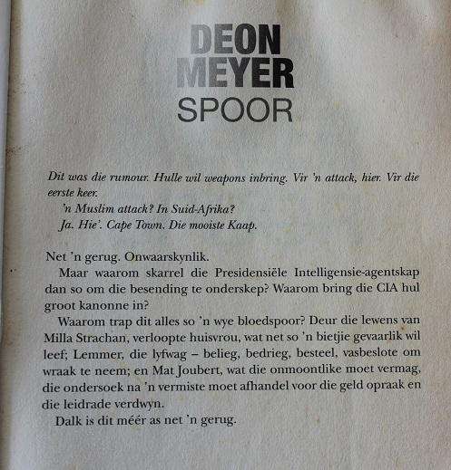 Spoor deur Deon Meyer