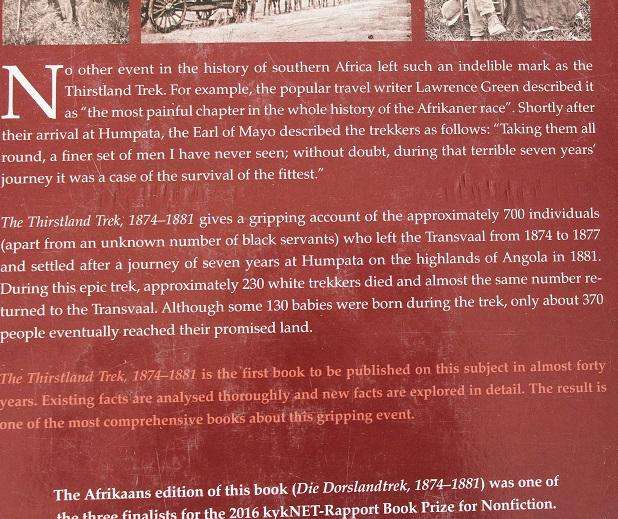 The Thirstland Trek 1874-1881 by Nicol Stasson