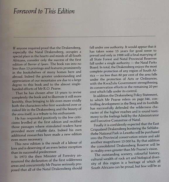 Barriers of Spears by R. O. Pearse with James Byrom. Drama of the Drakensberg. Inscribed!