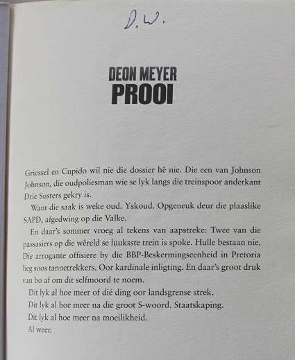 Prooi deur Deon Meyer