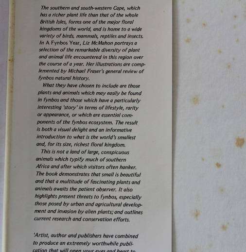 A Fynbos Year- text by Michael Fraser illustrated by Liz McMahon