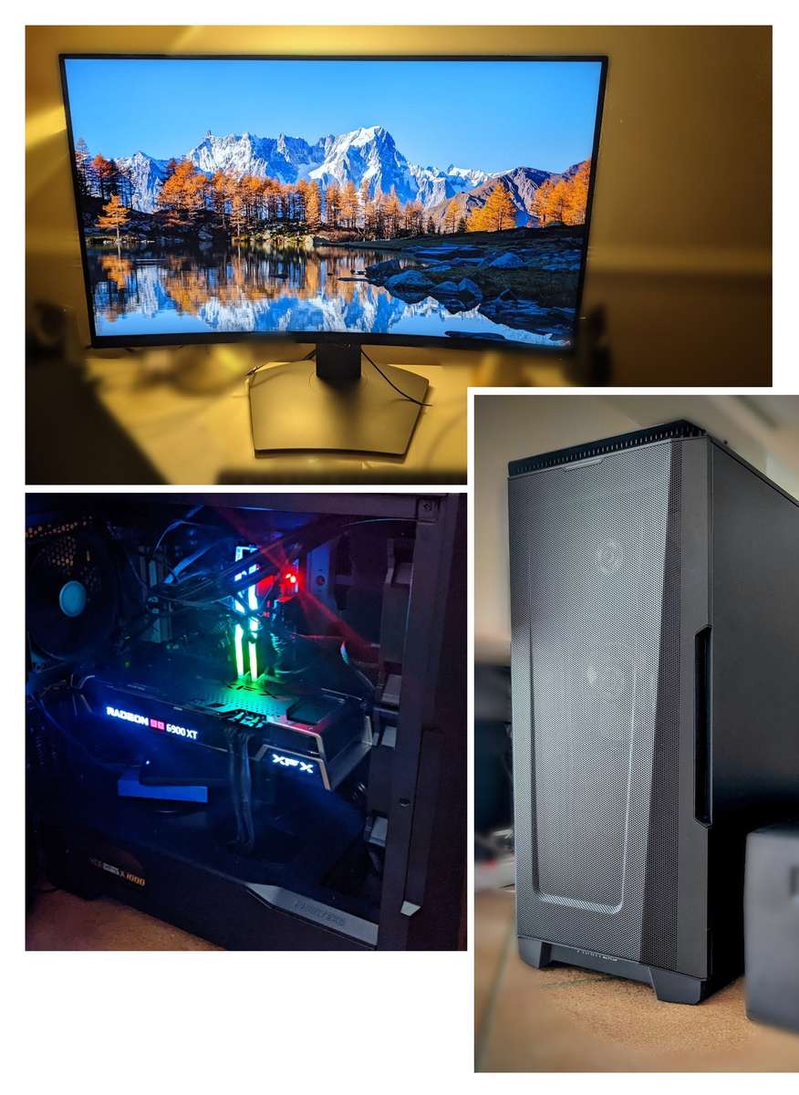 Desktop PC, Ryzen 7 5800X, 64GB, RX 6900 XT GPU, Dell 32" 165Hz FreeSync 2 Monitor