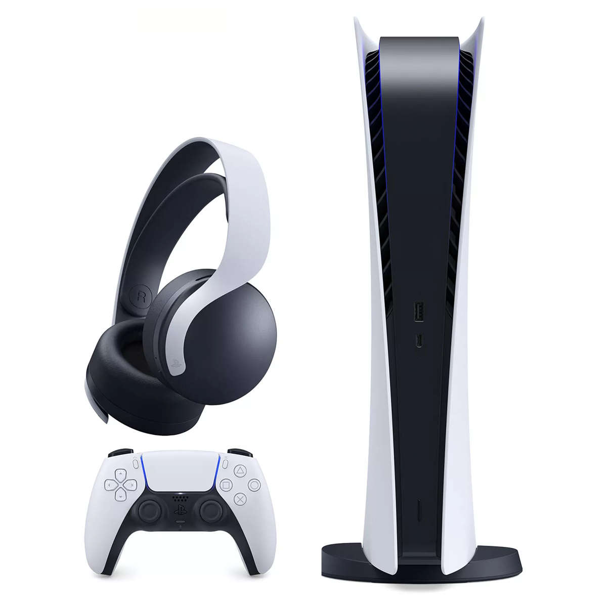 PlayStation 5 1TB with controller and PS5 Pulse 3D Wireless Headphones