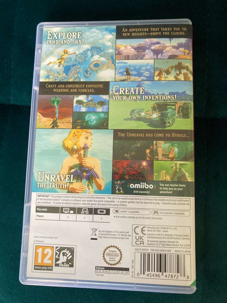 The Legend of Zelda: Tears Of The Kingdom + Two Amiibo's - Nintendo Switch