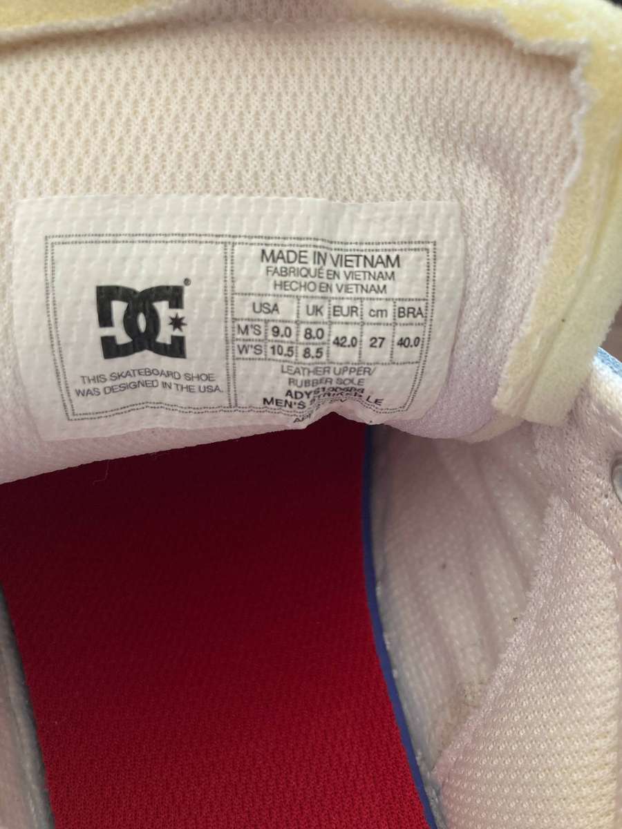 DC Shoes - White and Red - Men's 9