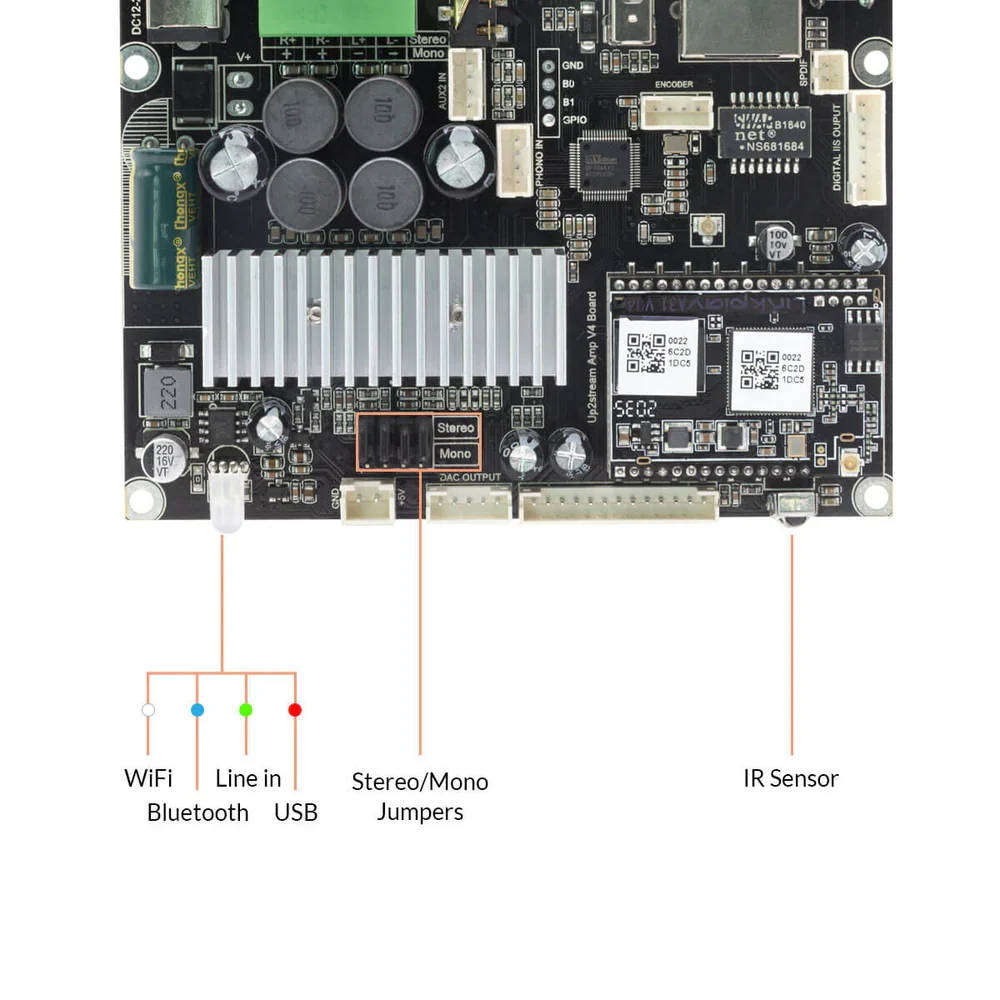 Arylic Up2Stream Amp 2.0 Audio Amplifier Board  - Works with Home Assistant