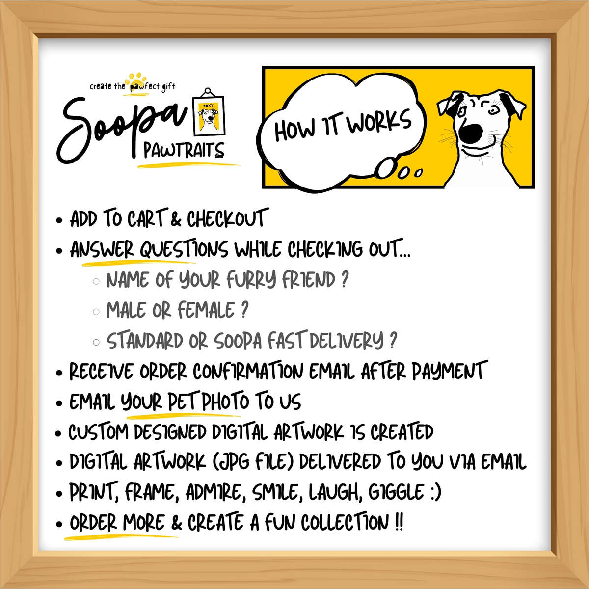 Get a Custom Pet Portrait Artwork of Your Doggy - DOGSMOPOLITAN MAGAZINE (Fun Christmas Gift)