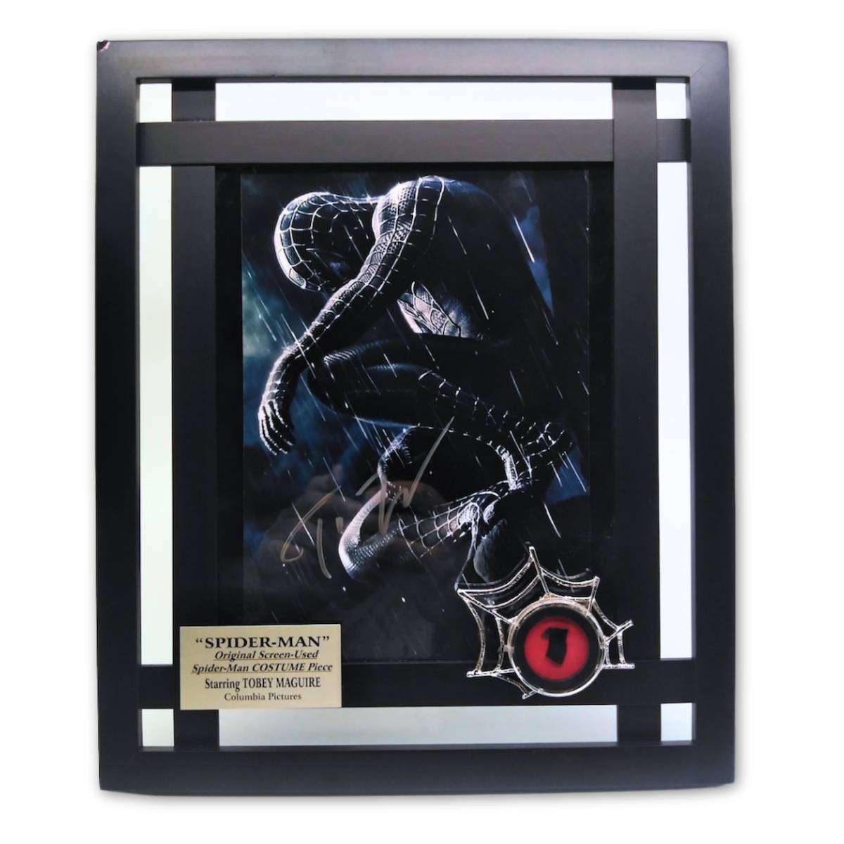 SPIDER-MAN Screen Used Prop Costume Piece + Autograph Framed Display Set with Marvel COA + More