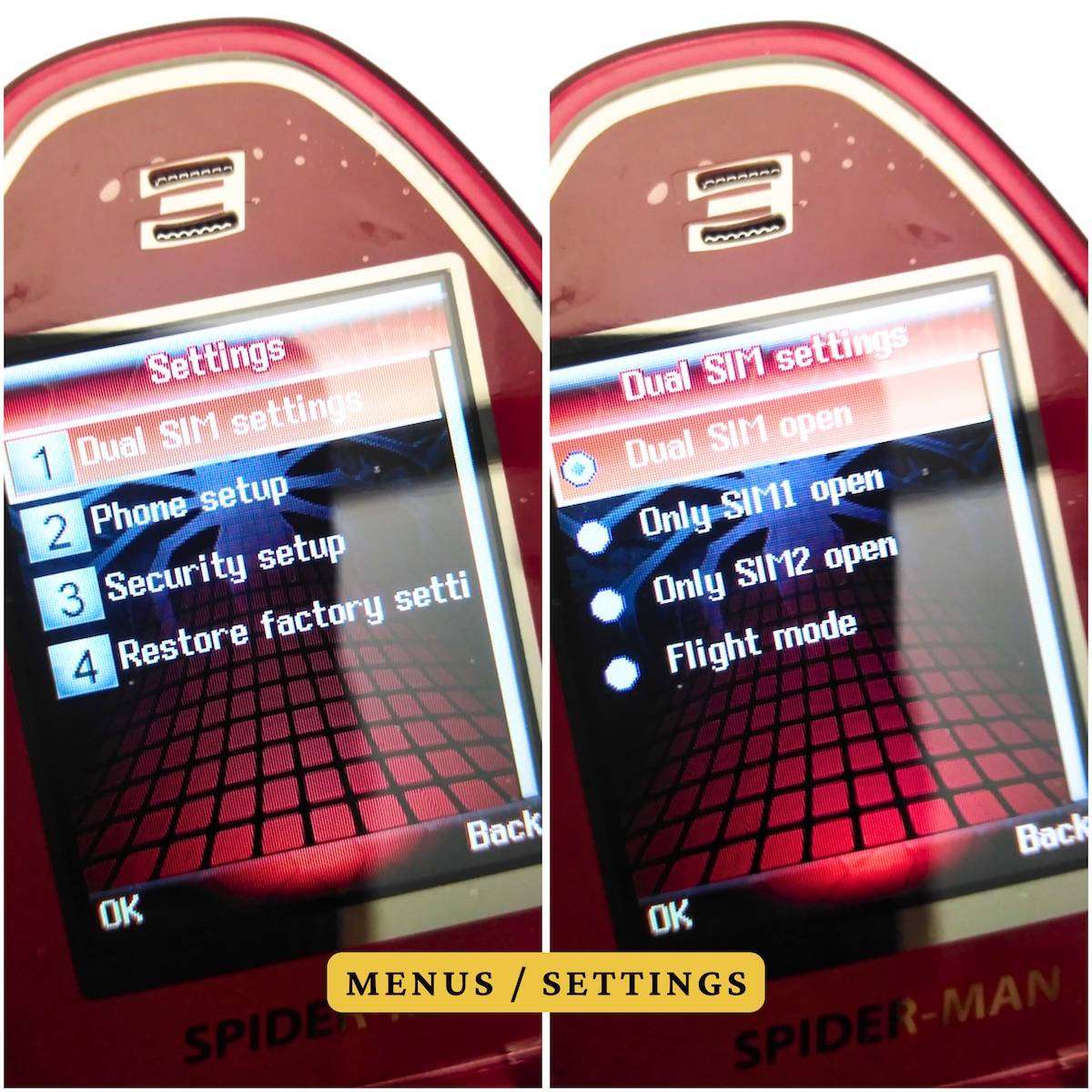 SPIDER-MAN Retro Flip Phone with Dual SIM + Spidey Earphones + Accessories (LAST ONE)