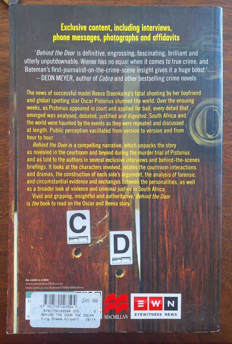 BEHIND THE DOOR (The Oscar Pistorius and Reeva Steenkamp story) - MANDY WIENER & BARRY BATEMAN