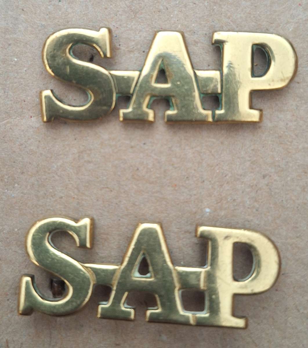 VINTAGE PRE 1994 LAW ENFORCEMENT SHOULDER TITLES - LUGS INTACT