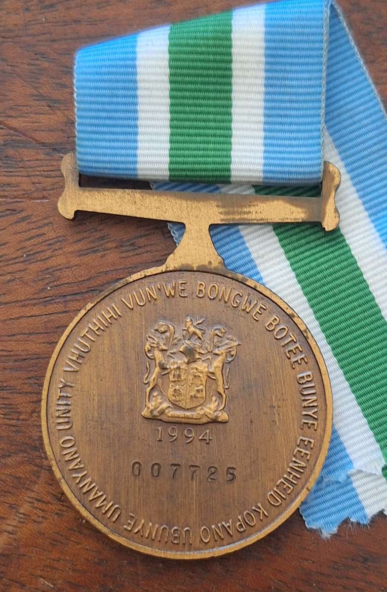 SADF FULL SIZE UNITAS MEDAL - NR 007725