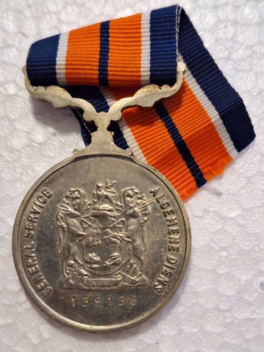SADF - FULL SIZE GENERAL SERVICE MEDAL - REAR NUMBERED