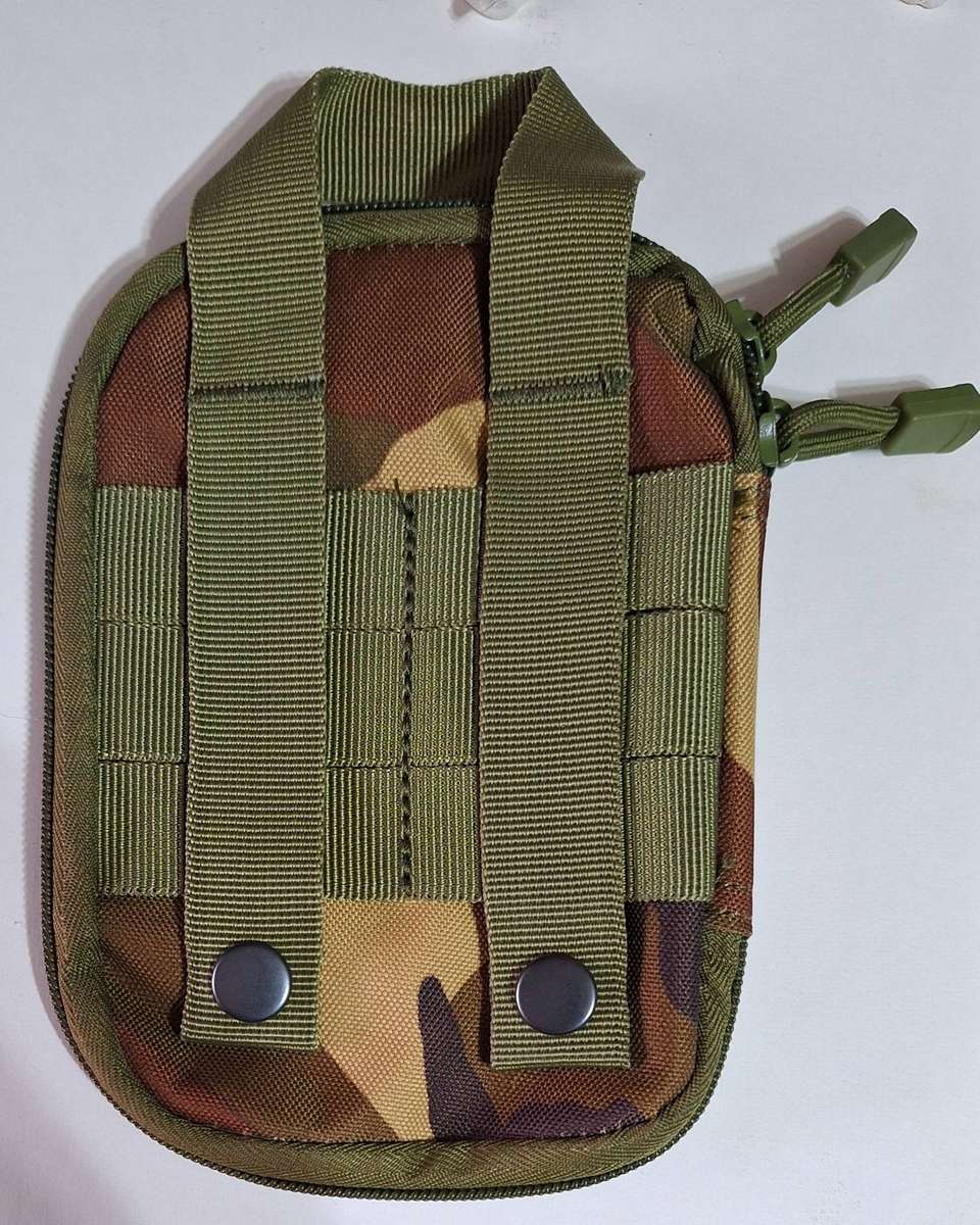 SMALL CAMO CANVAS POUCH - 16 CM X 12 CM X 2 CM