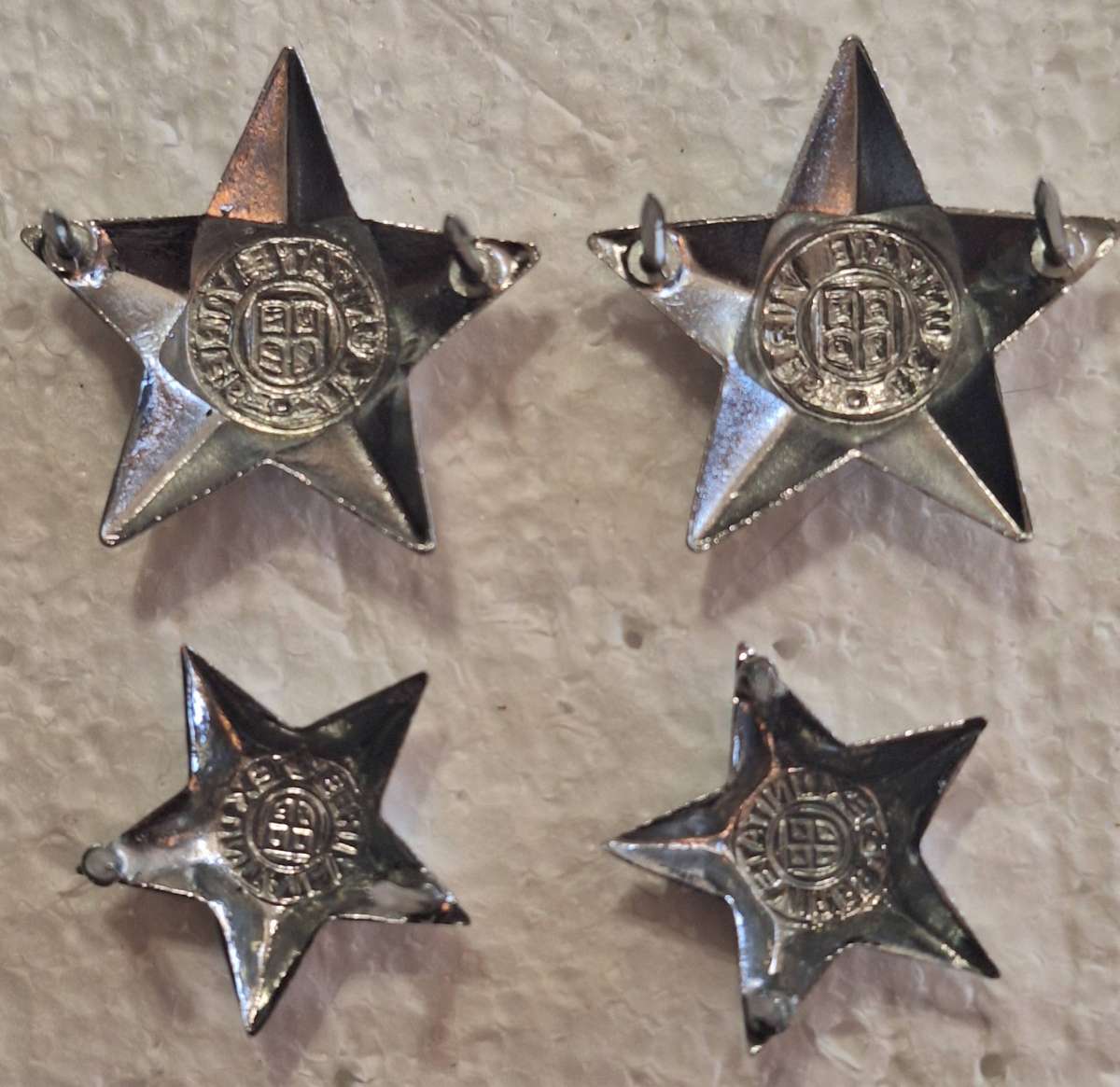 SADF - PRE 1994 OFFICERS RANK PIPS (2 X FULL SIZE 2 X MESS DRESS)