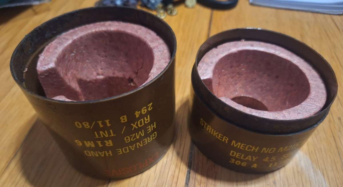 SADF - EMPTY STORAGE CONTAINER FOR A M26 GRENADE